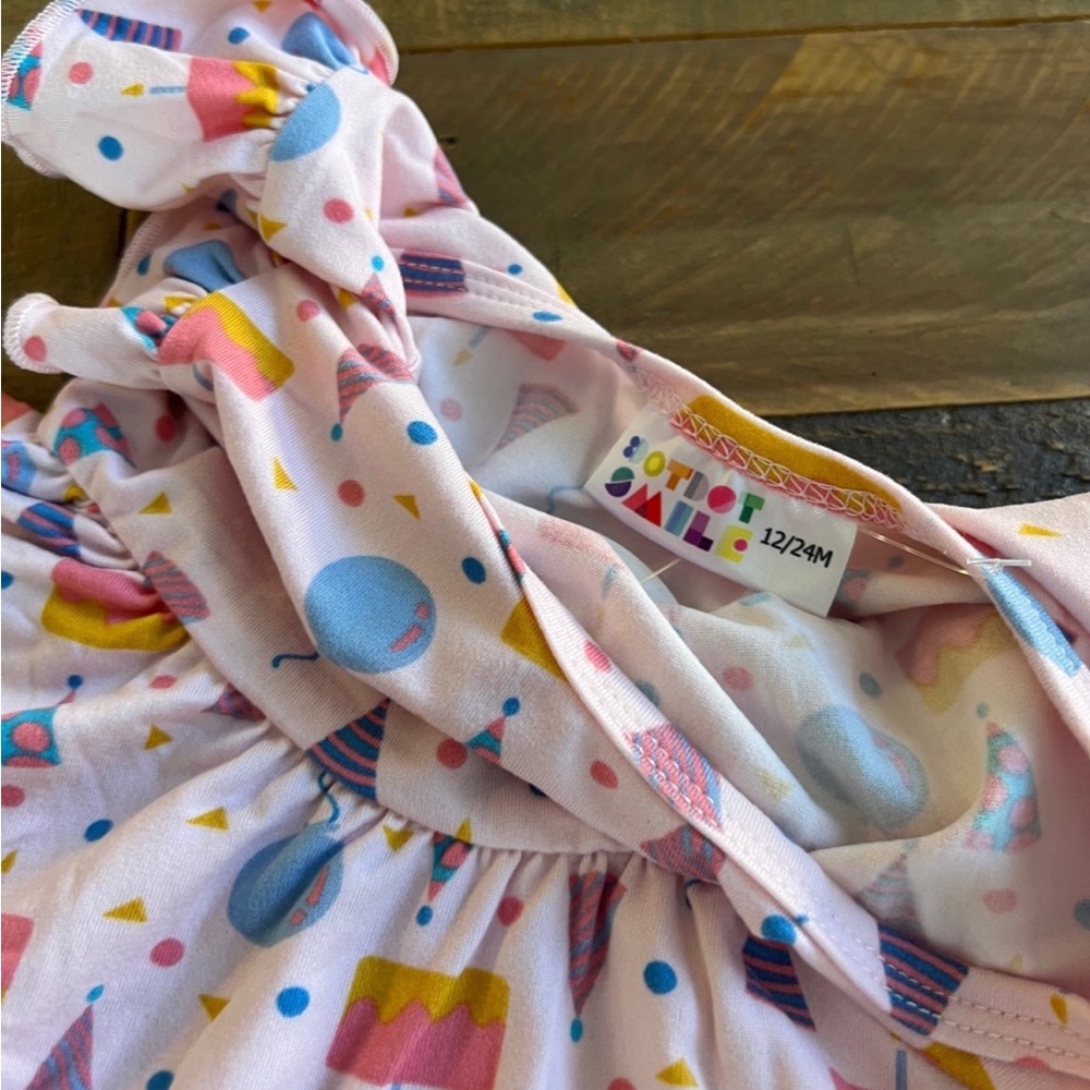 Dot Dot Smile size 12/24 months birthday Empire twirl dress New - Picture 2 of 7